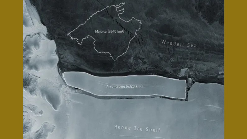 WORLD'S LARGEST ICEBERG A 76